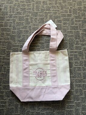 Trader Joe’s Mini Pink Striped Canvas Tote Bag